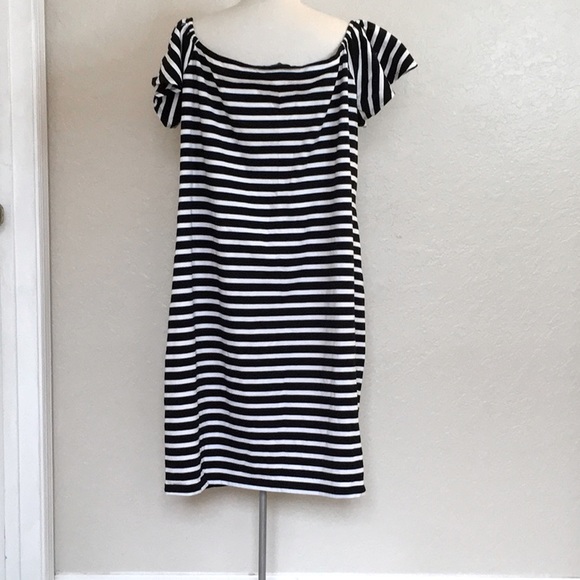 Ralph Lauren Black and White Striped On/Off Shoulder Dress - 2X - NWT - Picture 2 of 16